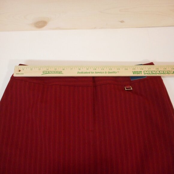 Venezia Women's size 16 Skirt Vintage NWT Short Red Pinstripe Business Career - Picture 4 of 11